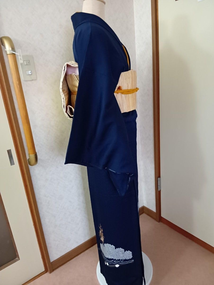 長襦袢 洗える 反物 東レシルック 爽竹 水色 ブルー 夏物 単衣